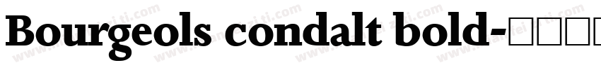 Bourgeols condalt bold字体转换